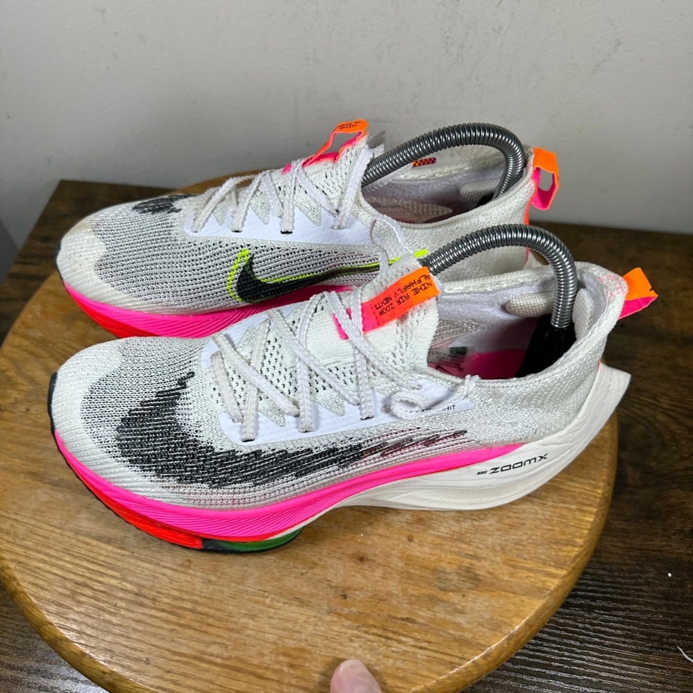 Nike Air Zoom Alphafly Next% Flyknit White Pink Orange DJ5456-100 Womens 8.5 - Picture 3 of 8